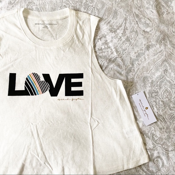 Spiritual Gangster Tops - SPIRITUAL GANGSTER Love Crop Tank Top NWT